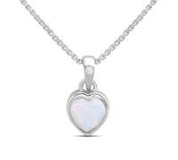 D4D Silver Diamond October Birth Crystal Necklace - D8591