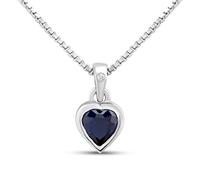 D4D Silver Diamond Sept Birth Crystal Necklace - D8590