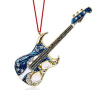 D4DREAM Christmas Ornament Guitar Hanging Ornaments for Christmas Tree Decorations Guitar Ornaments for Christmas Tree Mental Guitar Ornament Guitar Keepsake Gifts for Boyfriend Girlfriends