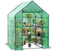 D4P Display4top Greenhouse Portable Outdoor Small Green Houses with PE Cover,143 x 143 x 195 cm