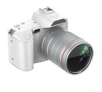D5 Digital SLR Camera With Dual Lens Configuration, 16X Zoom Lens, F2.7 Lens For Improved Low-Light Performance, 3.0 Inch Articulating Touchscreen(white)