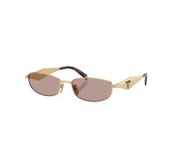 Prada PR D51S 5AK20I Woman Sunglasses Metal Gold Brown Round Normal