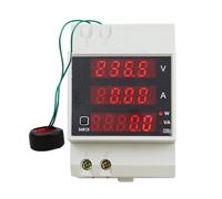 D52-2048 Din Rail AC 80-300V 200-450V 0-100A Active Power Factor Energy LED Digital Multi Function Meter(External CT,200-450V)