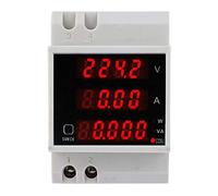 D52-2048 Multi-Function Meter Rail Digital Displayed AC Voltage Current Power Factor Meter AC80~300V 100A