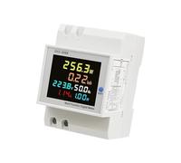 D52-2066 6 IN1 Din Rail AC Monitor Voltage Current Power Factor Active KWH 110V 220V 380V Electric Frequency Meter(External CT,250-450V)