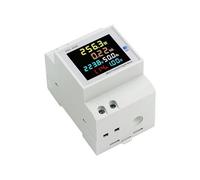 D52-2066 6 IN1 Din Rail AC Monitor Voltage Current Power Factor Active KWH 110V 220V 380V Electric Frequency Meter(External CT,250-450V)