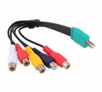 D52S Video AV Audio Adapter Cable Replacement for TV Components Adapter Component Cable for Samsung BN39-01154W BN3901154W 3.5mm Male 2.5mm Male to 5RCA Female