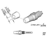 D530018 soldering tip: for desoldering devices 4.6x2.2mm JBC TOOLS