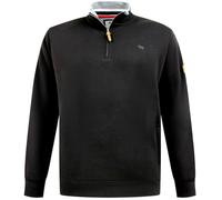 D555 1/4 Zip Sweatshirt Fleece Long Sleeve Top Mens Plus Size 2XL-6XL Black RUSSEL (UK, Alpha, 6XL, Plus, Regular, Black)