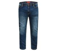 Duke Mens D555 Ambrose Stretch Tapered Kingsize Jeans - Vintage Blue - Vintage Blue - 60L