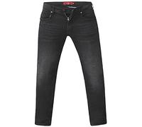 D555 Benson Tapered Fit Stretch Tall Size Jeans in Grey Stonewash 32W-38L