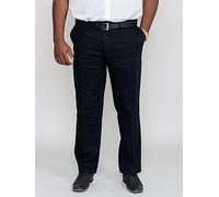 D555 Bruno Stretch Chino Pant With Xtenda Waist, Indigo, Size 44, Inside Leg Long, Men Indigo