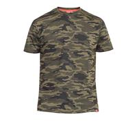 D555 Camouflage T-Shirt Top Short Sleeve Crew Neck Cotton Mens Plus Size GASTON