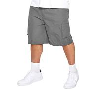 D555 Duke Large Mens Cargo Shorts Pockets Elasticated Grey 2XL 3XL 4XL 5XL 6XL 7XL 8XL(KS20462) (5XL)