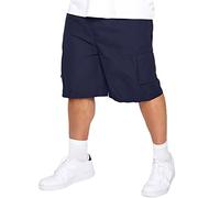D555 Duke Large Mens Cargo Shorts Pockets Elasticated Navy 2XL 3XL 4XL 5XL 6XL 7XL 8XL (KS20462) (7XL)