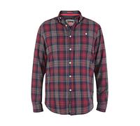 D555 Duke Mens Abbot Big Tall Button Down Flannel Shirt - 5XL, Red Check,4XL Plus Tall