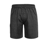 D555 Duke Men's John Fleece Cotton Cargo Shorts Grey-Blue-2XL