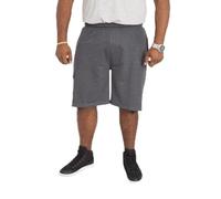 D555 Duke Men's John Fleece Cotton Cargo Shorts Grey-Blue-4XL