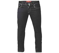 D555 Duke Mens Kingsize Relaxed Comfort Tapered Fit Stretch Jeans Indigo 48 Waist Long Leg (Cedric)