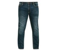 D555 Duke Mens Kingsize Relaxed Tapered Fit Stretch Jeans Vintage Blue 42 Waist Regular Leg (Ambrose)