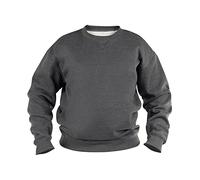 D555 Duke Mens Kingsize Sweatshirt Full Sleeve Crew Neck Plain Grey 3XL (Sweat)