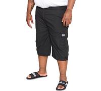 D555 Duke Mens Mason Cargo Capri Pants - Black - 7XL