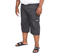 D555 Duke Mens Mason Cargo Capri Pants - Grey - 4XL
