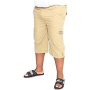 D555 Duke Mens Mason Cargo Capri Pants - Sand - 4XL