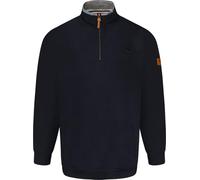 D555 Duke Mens Russel 2 Quarter Zip Fleece Backed Sweatshirt - Blue - 8XL