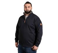 D555 Duke Mens Russel 2 Quarter Zip Fleece Backed Sweatshirt - Blue - 8XL