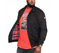 D555 Duke Mens Windsor Big Tall Bomber Jacket - Black - 5XL