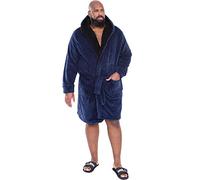 D555 Duke New Quay Super Soft Dressing Gown Navy - 3XL