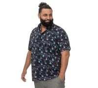 D555 FARNBOROUGH Guitar Print Short Sleeve Shirt for Men in Black, 3XL