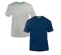 D555 Fenton T-Shirt Twin Pack - Blue/Grey - Tee, 3XL