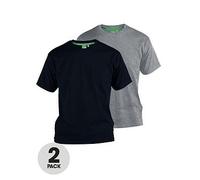 D555 Fenton Two Pack T-shirts, Black/Grey, Size 3Xl, Men Black/Grey