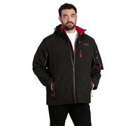 D555 FRETWELL Padded Soft Shell Jacket For Men With Detachable Hood in Black, 2XL-8XL