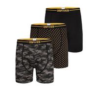 D555 Kingsize Boxer Shorts Cotton Stretch Printed Pattern 3 Pack Duke Sylvester Mens Grey Black 2XL 3XL 4XL 5XL 6XL 7XL 8XL (6XL)