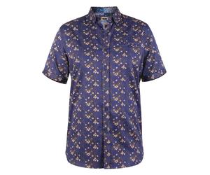 D555 Kingston Short Sleeve Floral Print Shirt (101100) Size 2XL-6XL, Navy