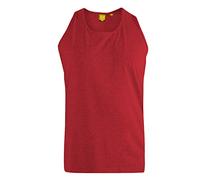 D555 Mens Adults Fabio Plain Muscle Vest Red 5XL