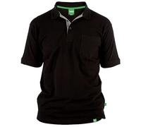 D555 Mens Big King Size Regular Fit Polo T Shirt Smart Casual Short Sleeve Summer Tee Tops Black 6XL