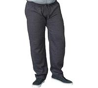 D555 Men's Big & Tall King Size Jog Pants Premium Quality Jogging Bottom Track Sweat Pants Trousers Grey 4XL