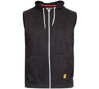 D555 Men's Blake Kingsize Sleeveless Full Zip Hoodie in Black | Size: 2XL D555 Black 2XL