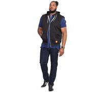 D555 Men's Blake Kingsize Sleeveless Full Zip Hoodie in Black | Size: 7XL D555 Black 7XL