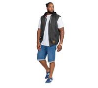 D555 Men's Blake Kingsize Sleeveless Full Zip Hoodie in Charcoal | Size: 7XL D555 Charcoal 7XL