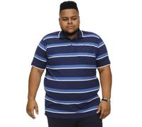D555 Mens Hobson Big Tall Full Stripe Jersey Polo Shirt - 6XL