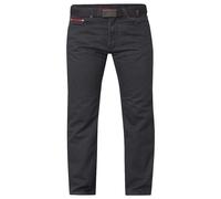 D555 Men's London Canary Bedford Cord Kingsize Tuxedo Trousers in Charcoal | Size: 38L D555 Charcoal 38L