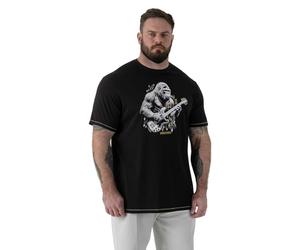 D555 Mens Macfarlan Big & Tall Gorilla Short Sleeve T-Shirt - Washed Black - 5XL