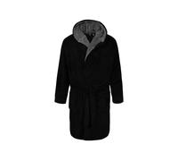 Duke Mens D555 Newquay Hooded Kingsize Dressing Gown - Black - XXL - Black - 100% Polyester