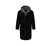 D555 Men's Newquay Hooded Kingsize Dressing Gown in Black | Size: 3XL D555 Black 3XL
