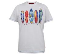 D555 Mens Plus Size Bridgeford 'Maui Surf Boards' T-Shirt 4XL White